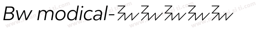 Bw modical字体转换